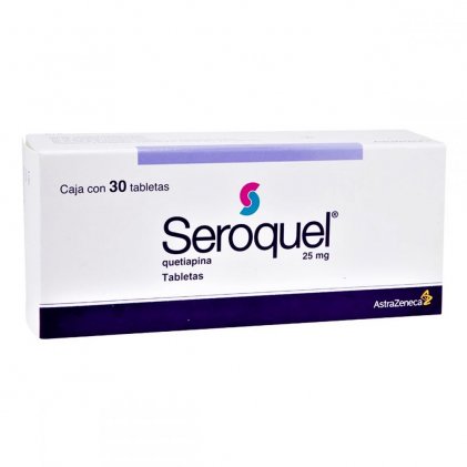 Seroquel Quetiapine 25 mg 30 Tabs