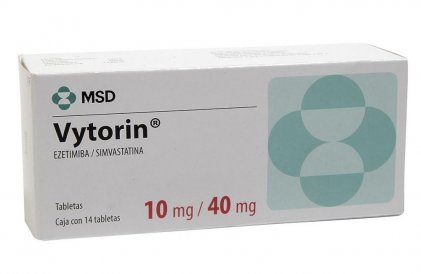 Vytorin Ezetimibe Simvastatin 10/40 mg 14 Tabs